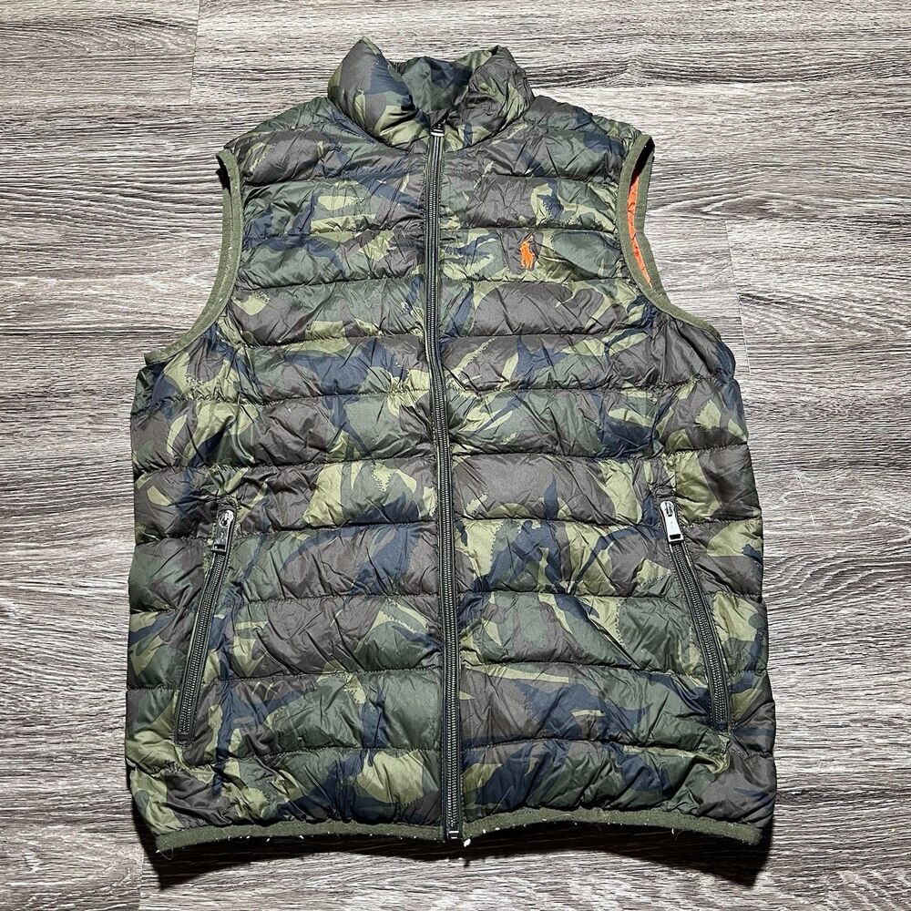 Men's Camo Quilted Puffer Vest - Green - Picture 2 of 10